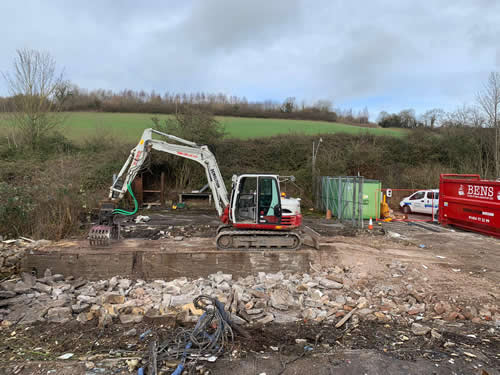 Bens Demolition Division job Council Yard Buildings, Radstock For BAINES photo number 16